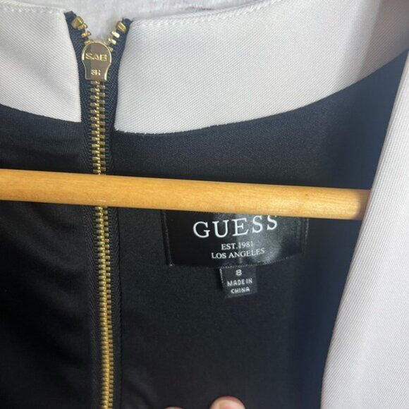Guess size 8 dress bodycon black white - Picture 4 of 7
